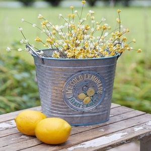 Ice Cold Lemonade Galvanized Bucket
